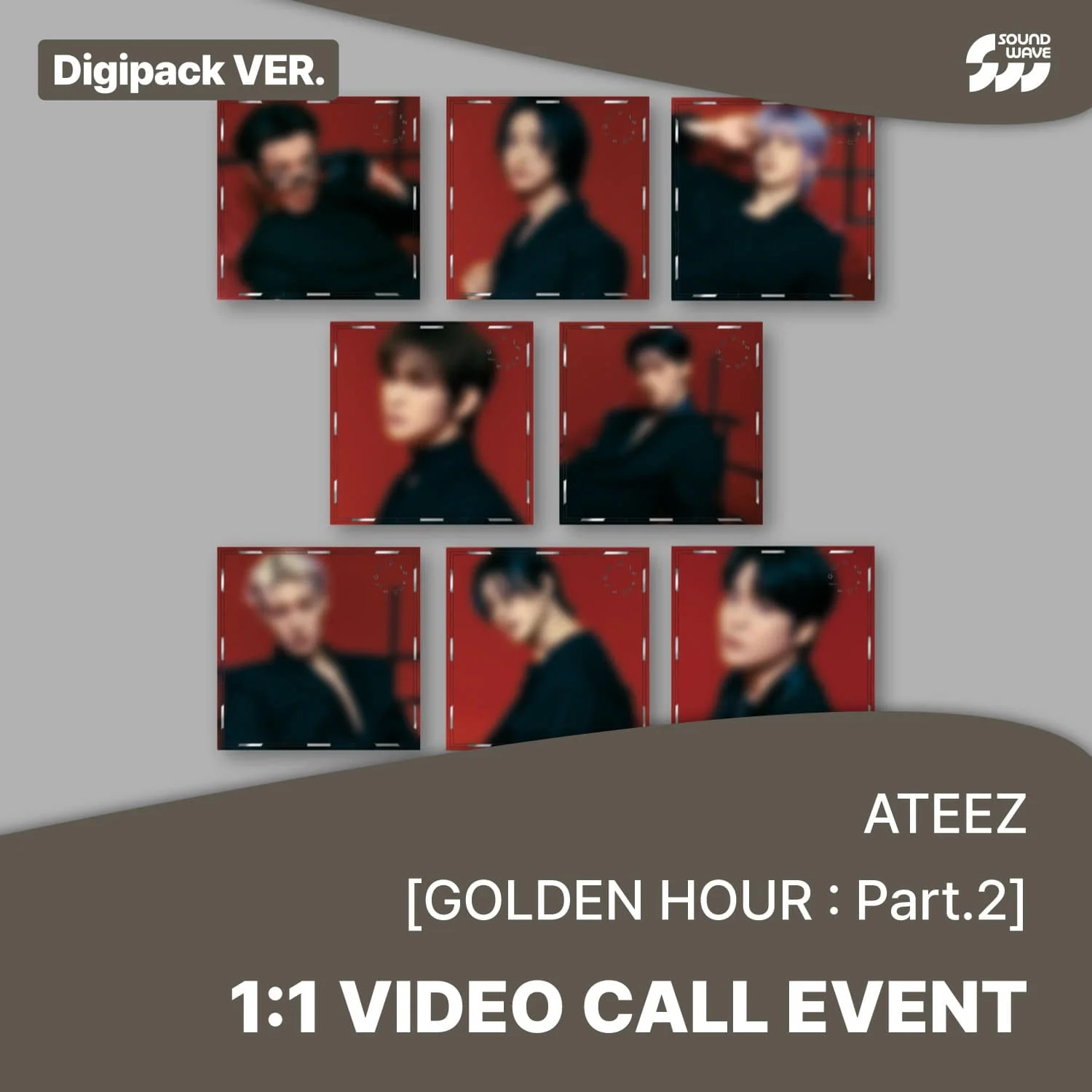 [01/31 1:1 VIDEO CALL by Sound-Wave] ATEEZ - GOLDEN HOUR: Part.2 (Digipack ver.) - Image 4