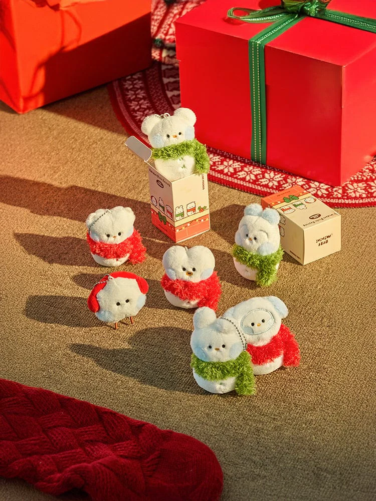 [Limited] BTS - BT21 mini minini RANDOM SNOWMAN PLUSH KEYRING PETITE HOLIDAY
