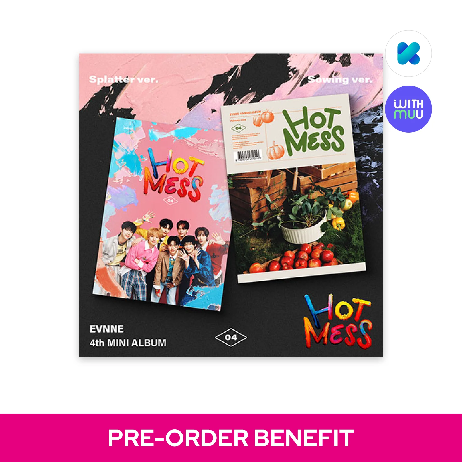 [Lucky Grab] EVNNE - HOT MESS / 4TH MINI ALBUM (Standard ver.) - Image 2