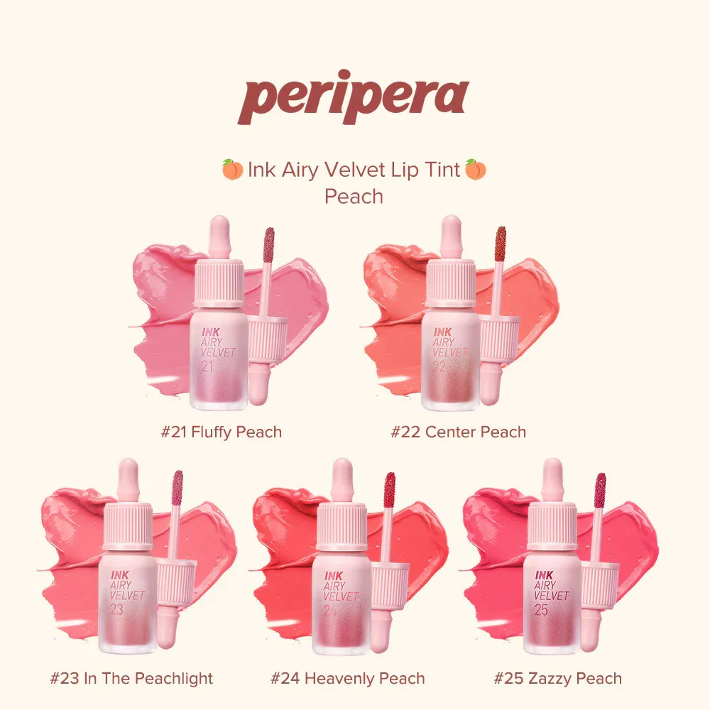 peripera Ink Airy Velvet #Peach Collection (0.14 fl oz) *Color Select - Image 3