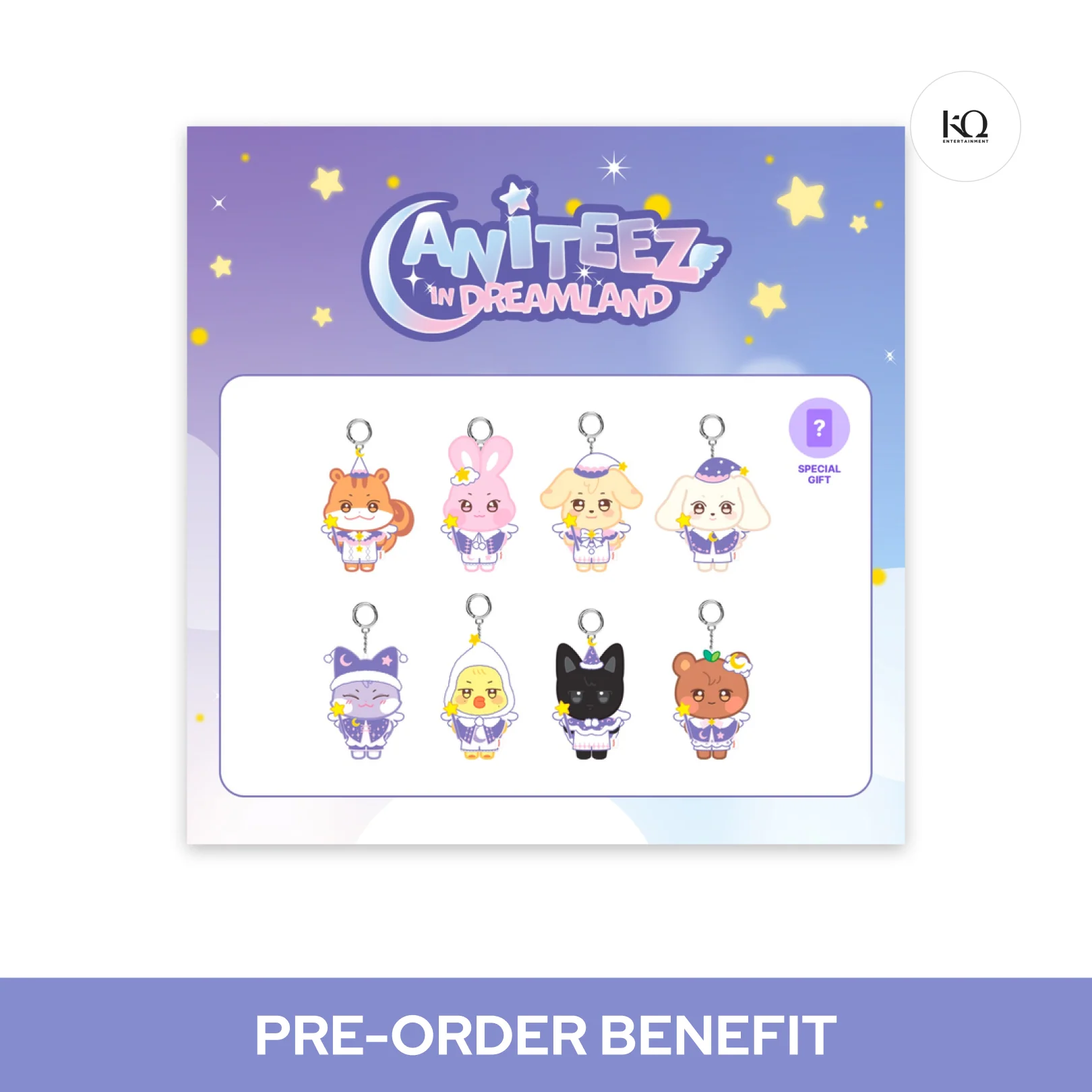 ATEEZ - PLUSH KEYRING (Guardian Angel ver.) / 'ANITEEZ in DREAMLAND' OFFICIAL MERCH - Image 2
