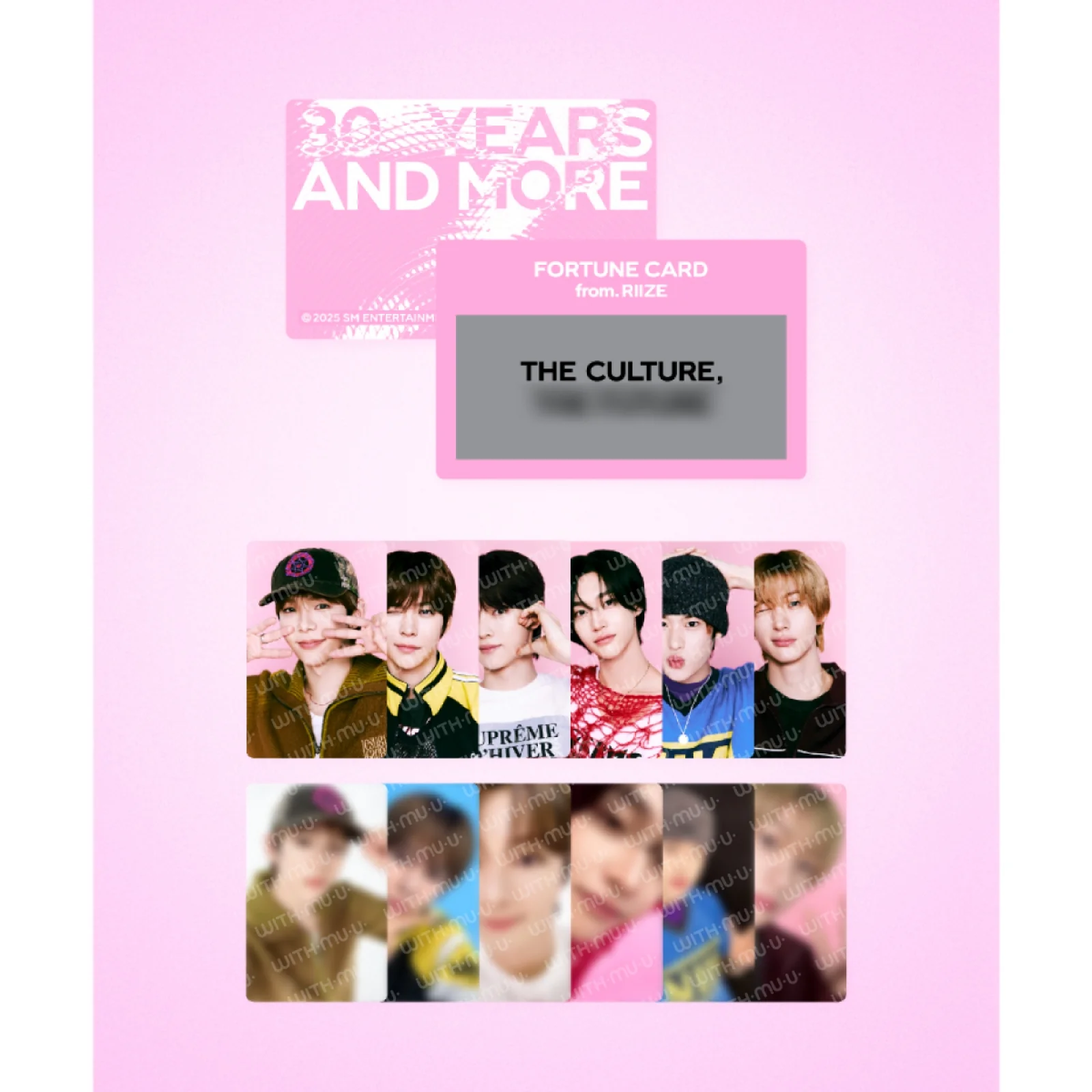 SM TOWN - FORTUNE SCRATCH CARD SET / SMTOWN LIVE 2025 TOUR OFFICIAL MD - Image 5