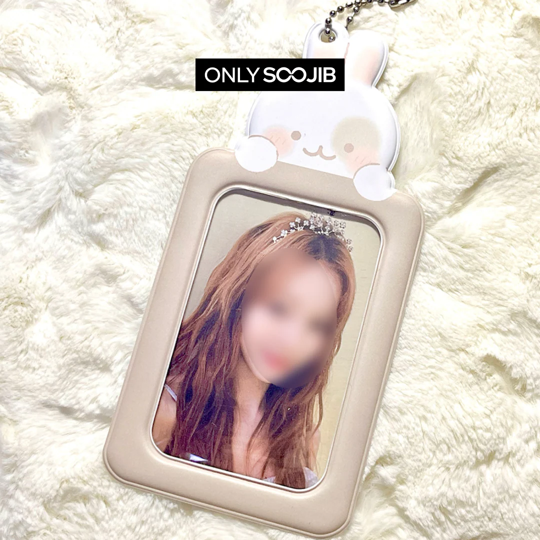 Rabbit Brown Photo Card Holder Keyring
