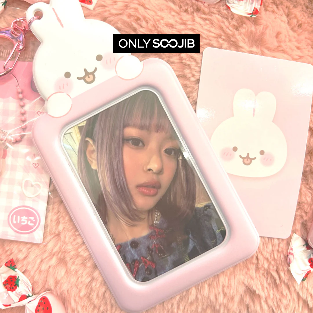 Rabbit Photo Card Holder Keyring