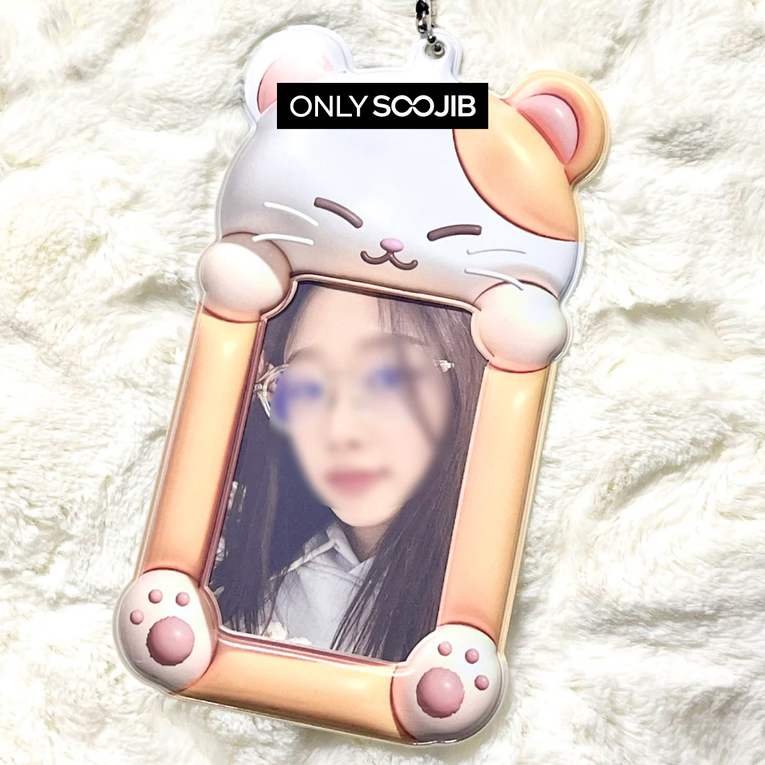 Soft Hamster Photo Card Holder Keyring